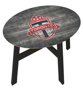 Toronto FC Distressed Logo Wood Side Table