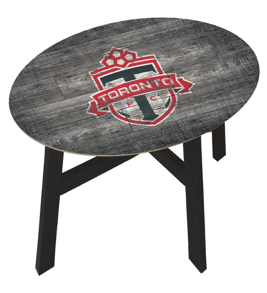 Toronto FC Distressed Logo Wood Side Table