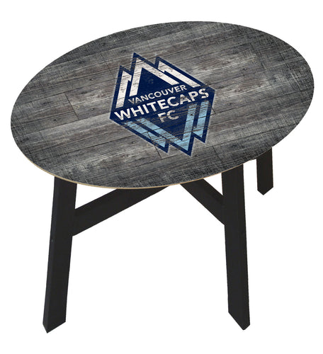 Vancouver Whitecaps Distressed Logo Wood Side Table