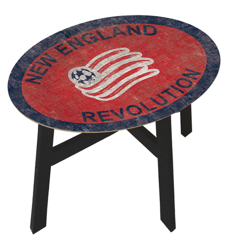 New England Revolution Team Color Wood Side Table