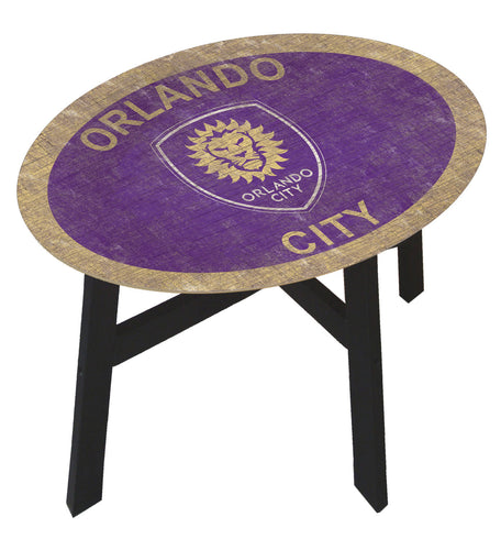 Orlando City Team Color Wood Side Table