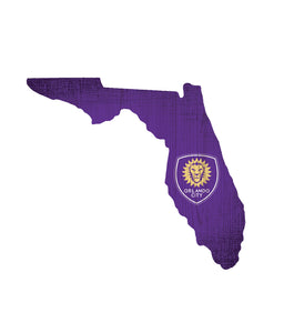 Orlando City Team Color Logo State Sign