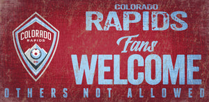 Colorado Rapids Fans Welcome Wood Sign