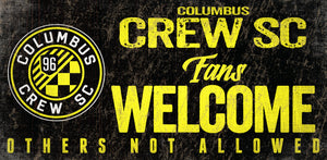 Columbus Crew Fans Welcome Wood Sign