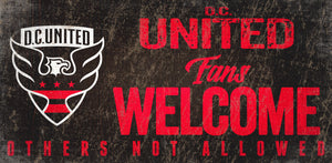 D.C. United Fans Welcome Wood Sign