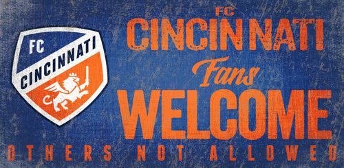 FC Cincinnati Fans Welcome Wood Sign