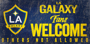 LA Galaxy Fans Welcome Wood Sign