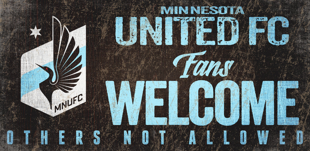 Minnesota United Fans Welcome Wood Sign 