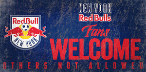 New York Red Bulls Fans Welcome Wood Sign - 12" x 6"