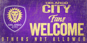 Orlando City Fans Welcome Wood Sign 