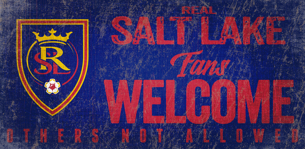 Real Salt Lake Fans Welcome Wood Sign 