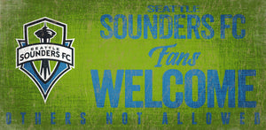 Seattle Sounders Fans Welcome Wood Sign