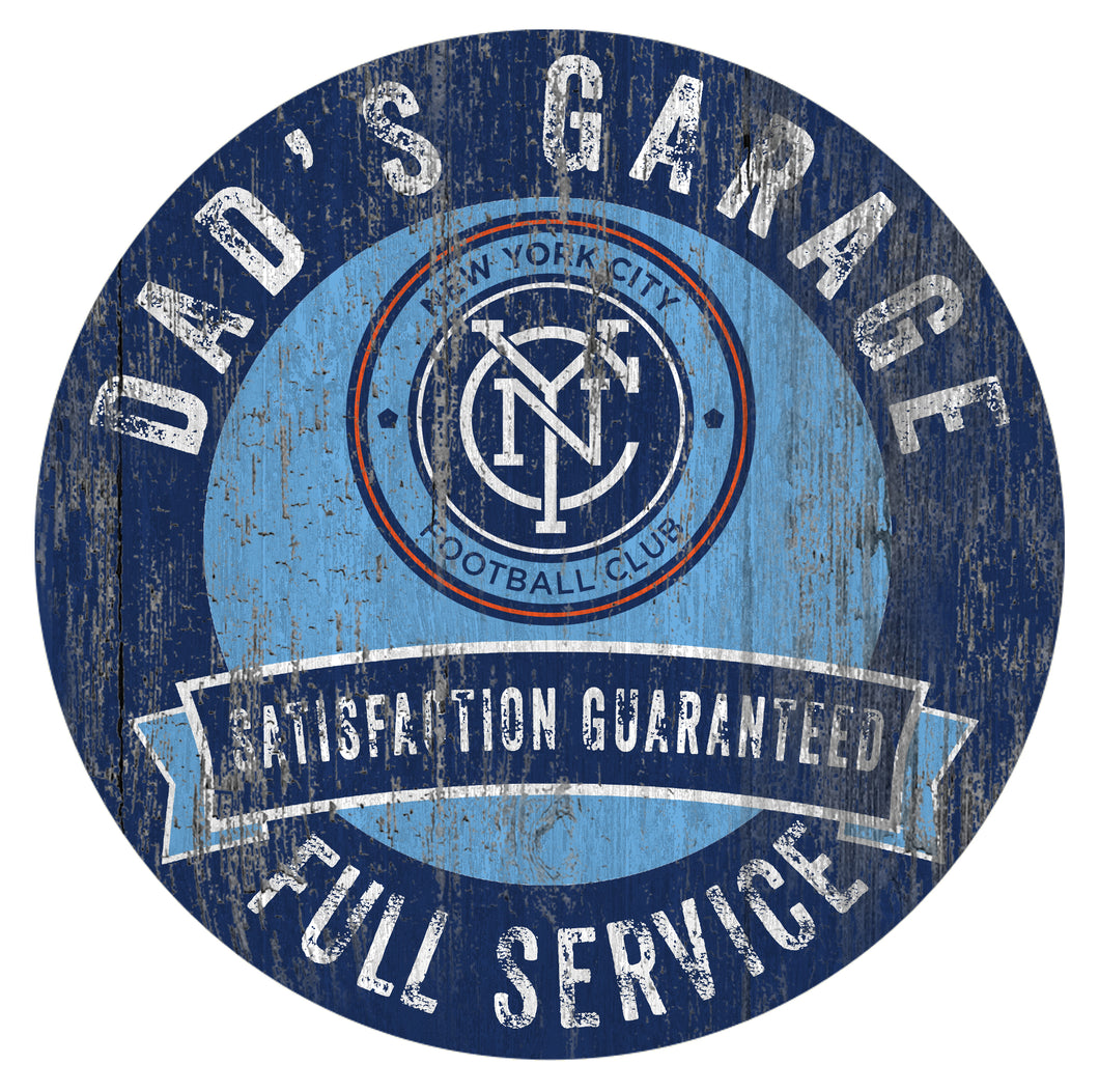 New York City FC Dad's Garage Sign