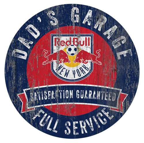 New York Red Bulls Dad's Garage Wood Sign
