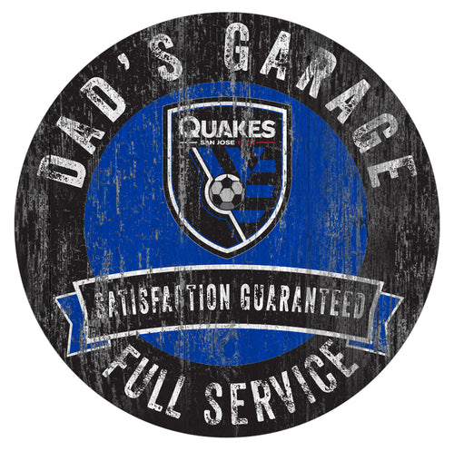 San Jose Earthquakes Dad's Garage Sign