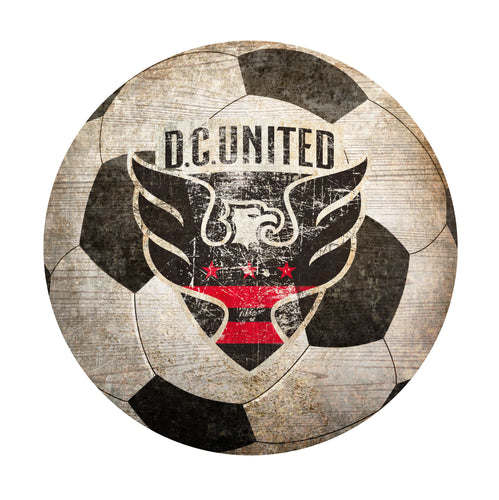 D.C. United Soccer Ball Shaped Sign