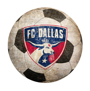 FC Dallas Soccer Ball Shaped Sign