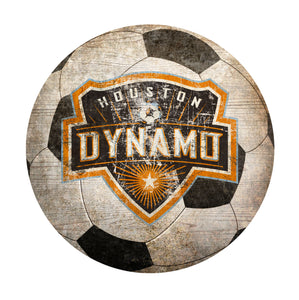 Houston Dynamo Soccer Ball Shaped Sign