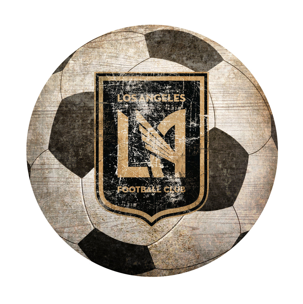 Los Angeles FC Soccer Ball Shaped Sign