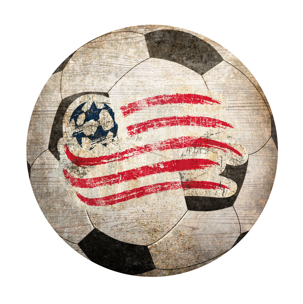 New England Revolution Soccer Ball Shaped Sign