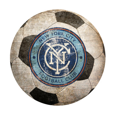 New York City FC Soccer Ball Shaped Sign