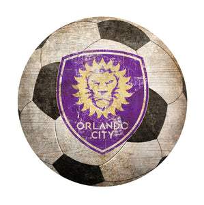 Orlando City 12" Soccer Ball Shaped Sign 