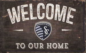 Sporting KC Welcome To Our Home Sign - 11"x19"