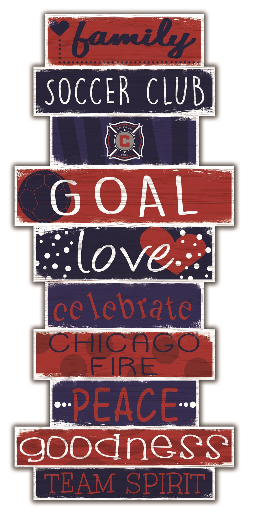 Chicago Fire Celebrations Stack Wood Sign -24