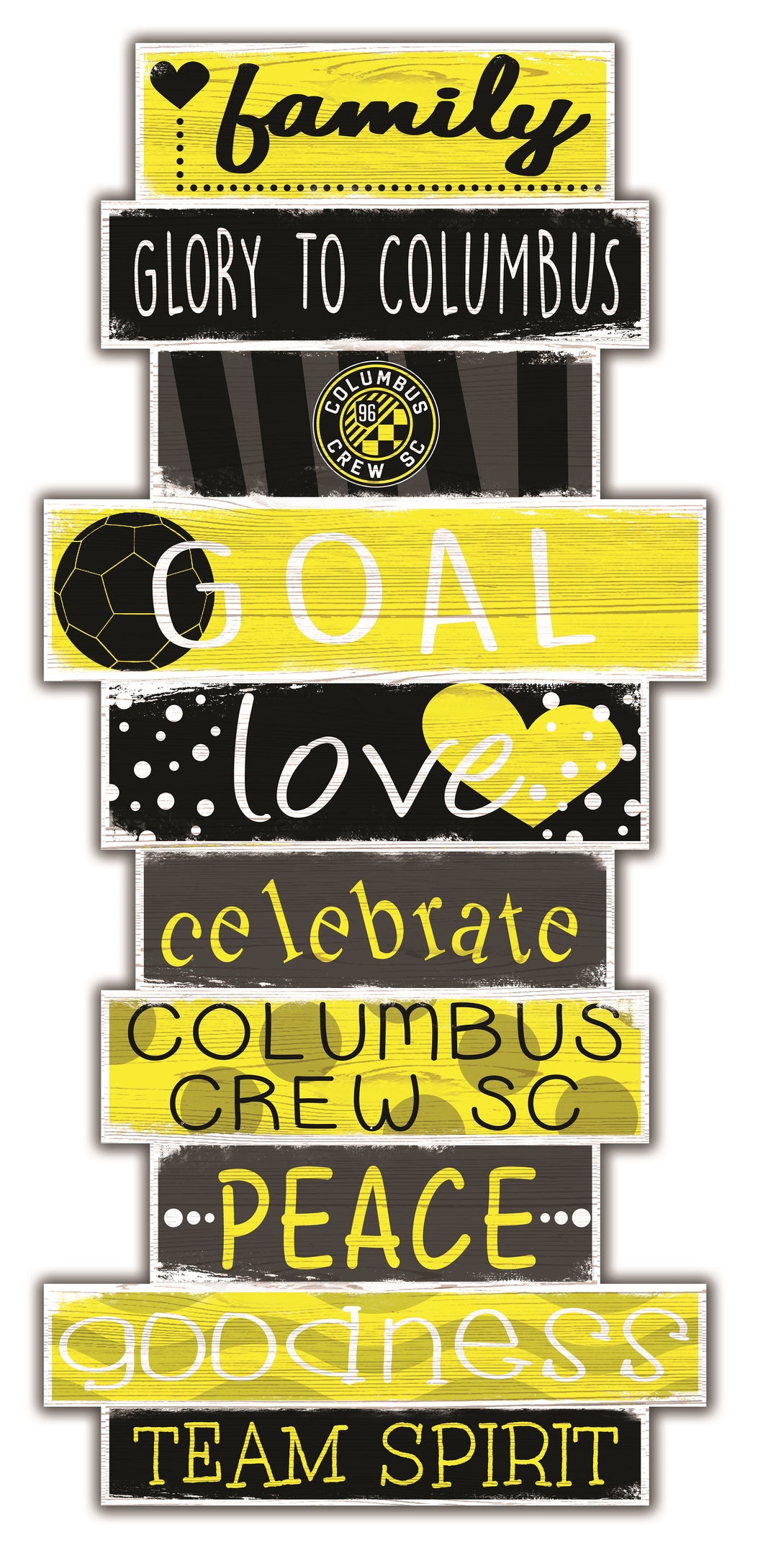 Columbus Crew Celebrations Stack Wood Sign -24