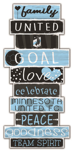 Minnesota United Celebrations Stack Wood Sign -24