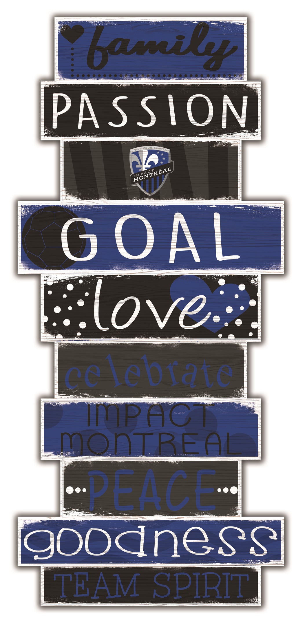 Montreal Impact Celebrations Stack Wood Sign -24