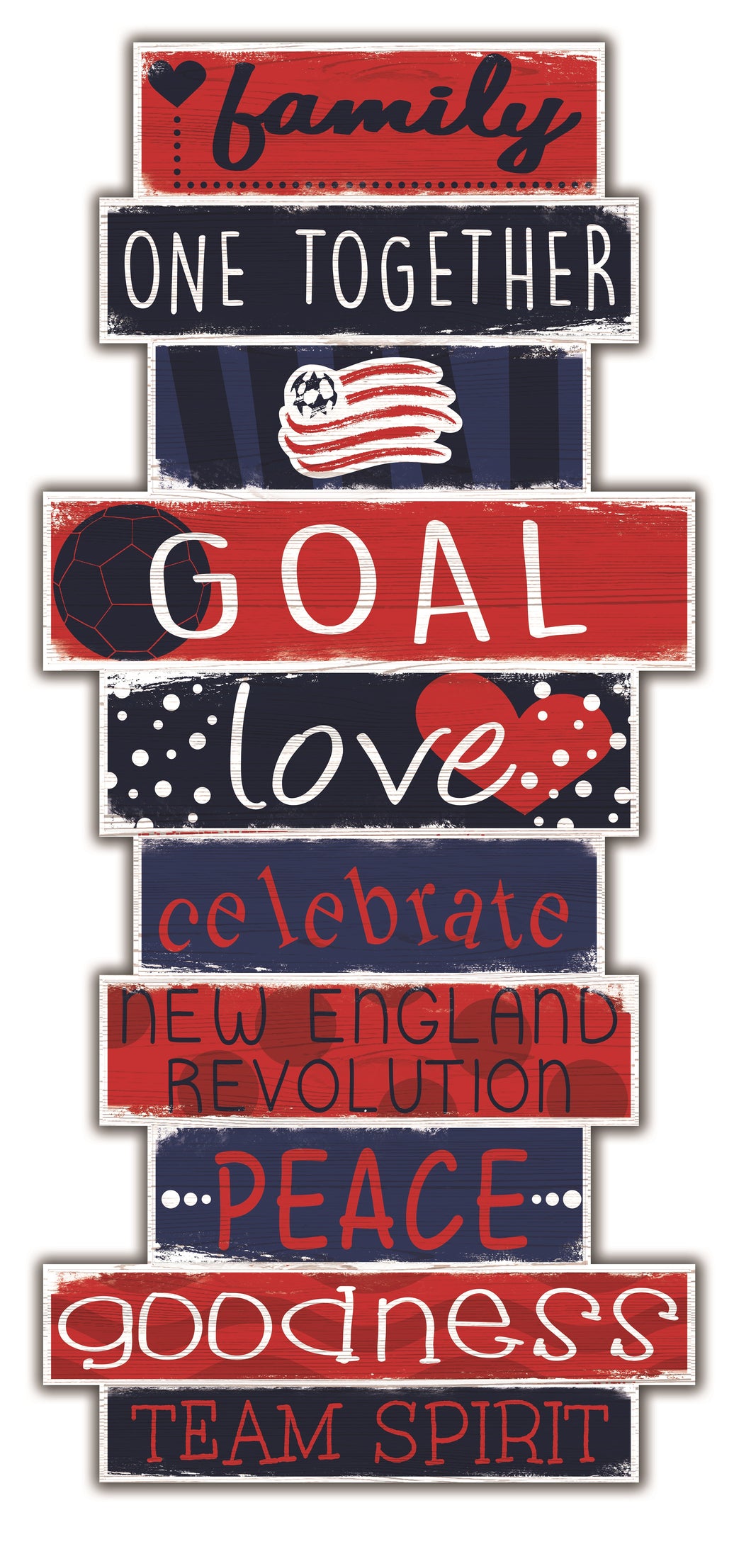 New England Revolution Celebrations Stack Wood Sign -24