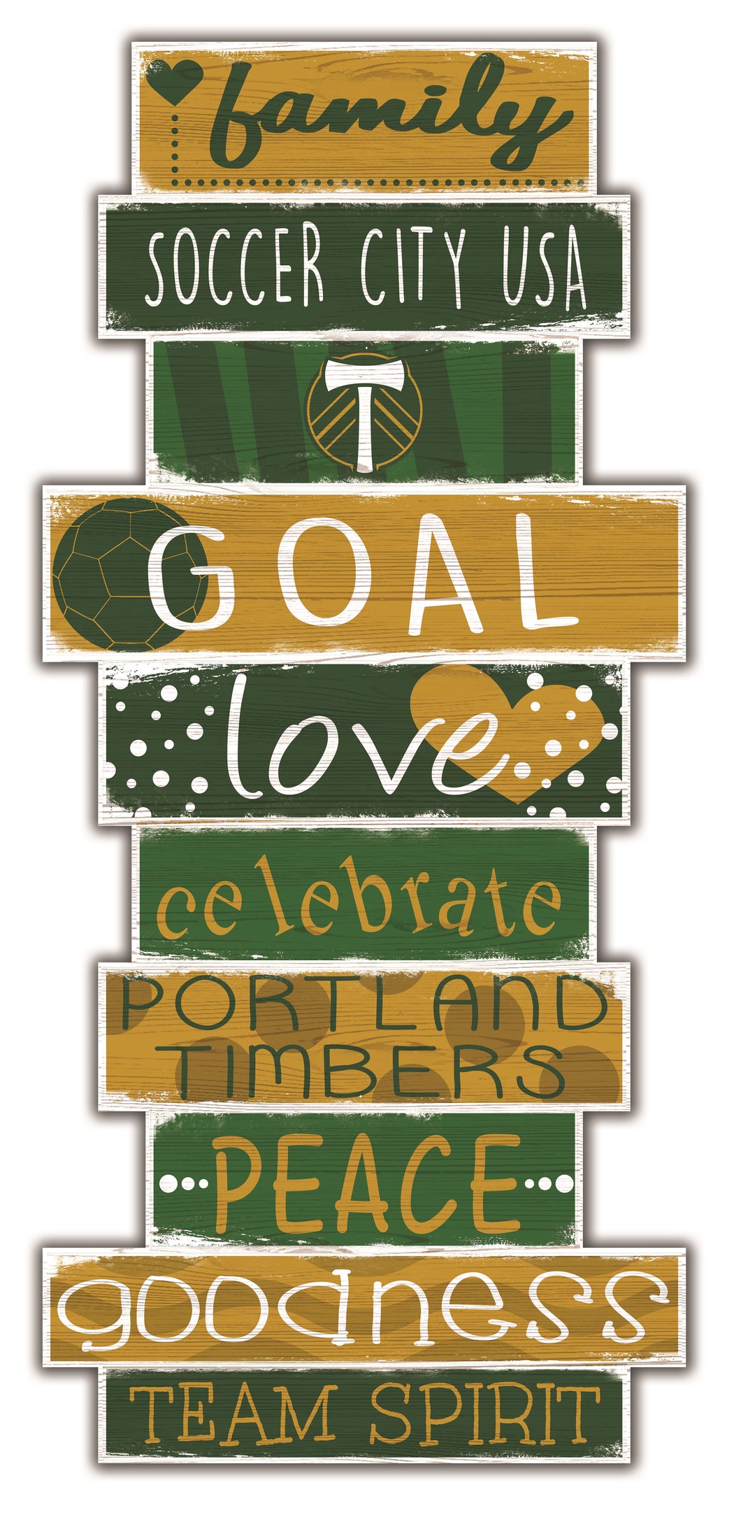 Portland Timbers Celebrations Stack Wood Sign -24