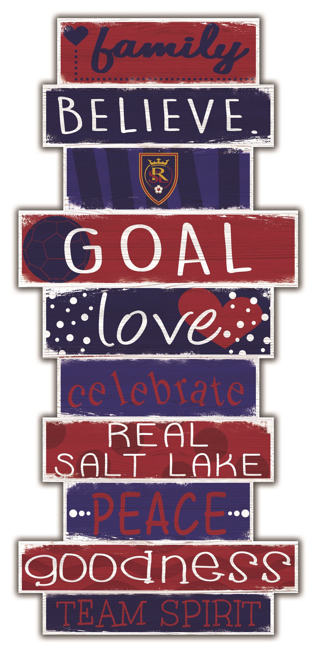 Real Salt Lake Celebrations Stack Wood Sign 