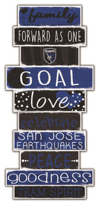 San Jose Earthquakes Celebrations Stack Wood Sign