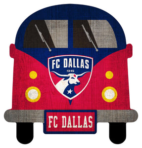 FC Dallas Team Bus Wood Sign
