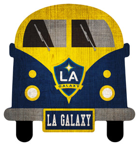 LA Galaxy Team Bus Wood Sign