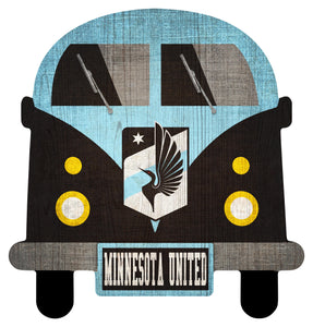 Minnesota United Team Bus Wood Sign