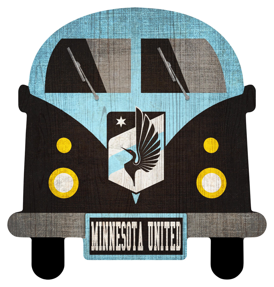 Minnesota United Team Bus Wood Sign