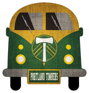 Portland Timbers Team Bus Wood Sign
