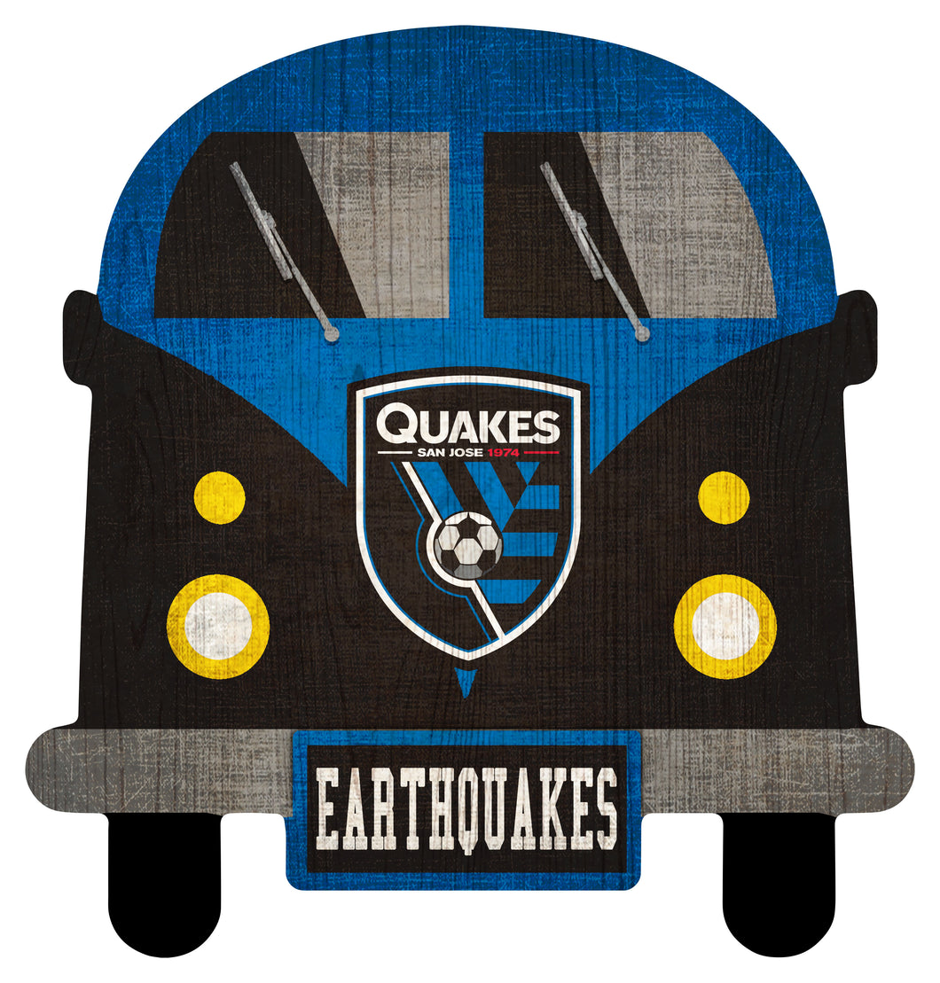 San Jose Earthquakes Team Bus Wood Sign