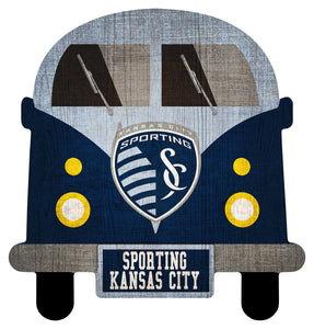 Kansas City Sporting Team Bus Wood Sign