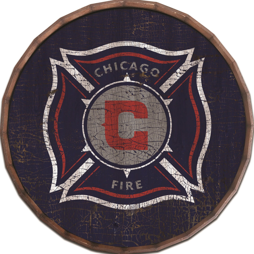 Chicago Fire Cracked Color Barrel Top - 24