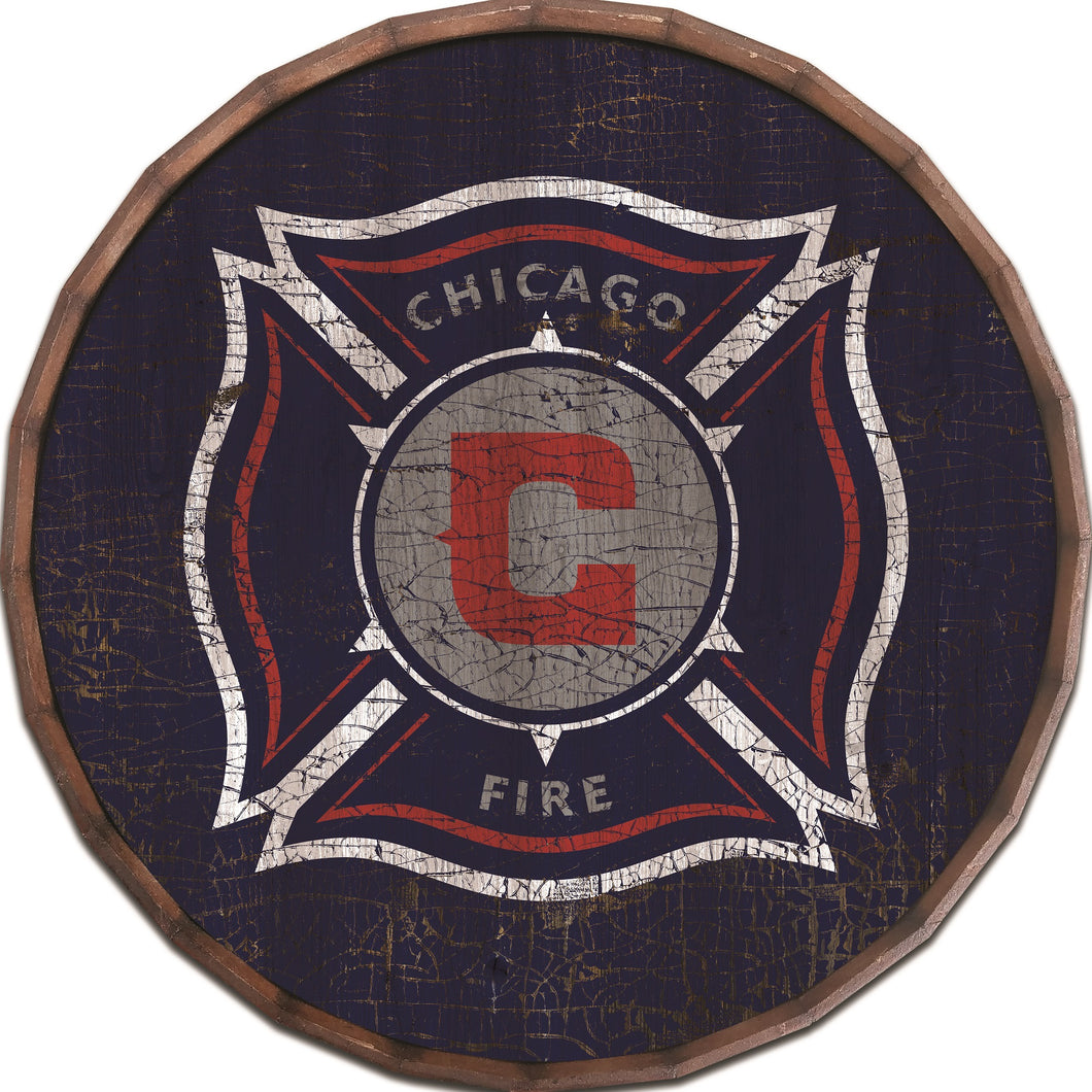 Chicago Fire Cracked Color Barrel Top - 16