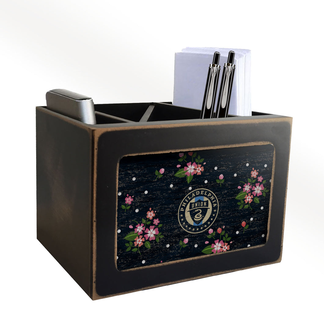 Philadelphia Union Floral Desktop Organizer