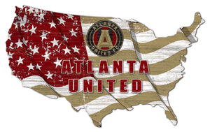 Atlanta United USA Shape Wood Sign
