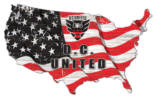 D.C. United USA Shape Wood Sign