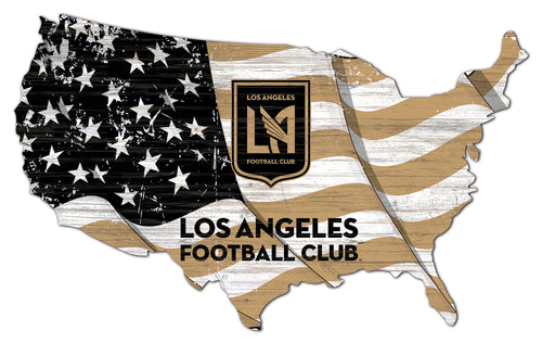 Los Angeles FC USA Shape Wood Sign