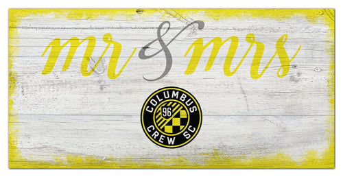 Columbus Crew Mr. & Mrs. Script Wood Sign - 6