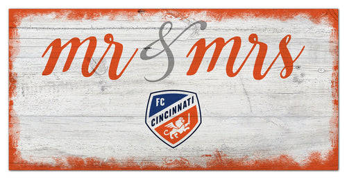 FC Cincinnati Mr. & Mrs. Script Wood Sign - 6